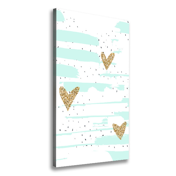 Wandbild vertikales Herzen und Punkte