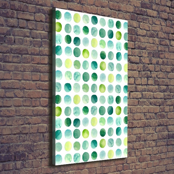 Wandbild vertikales Grüne Punkte