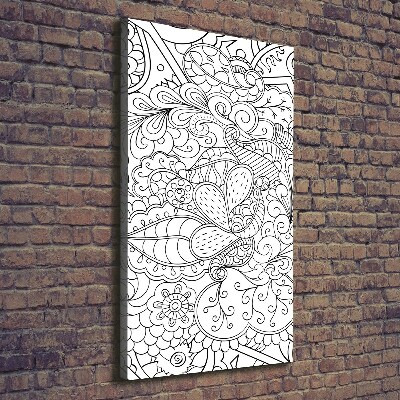 Foto leinwand vertikales Zentangle-Hintergrund