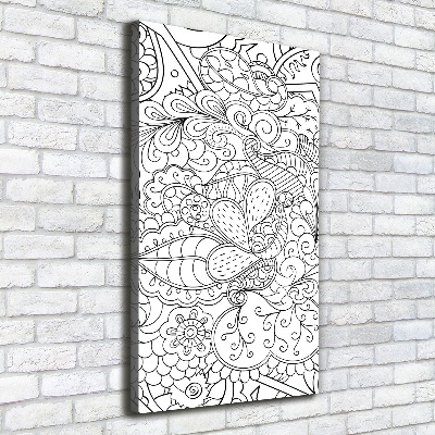 Foto leinwand vertikales Zentangle-Hintergrund
