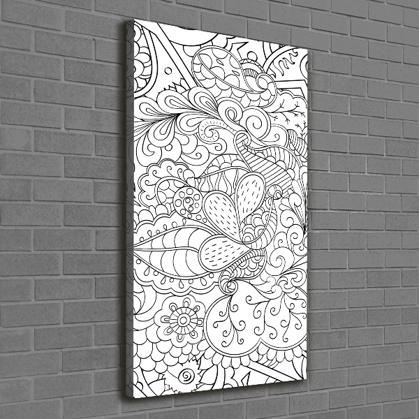 Foto leinwand vertikales Zentangle-Hintergrund