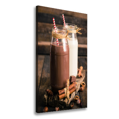 Foto auf leinwand vertikales Milchshakes