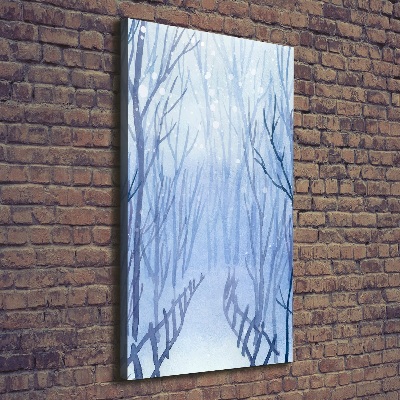 Wandbild vertikales Wald im Winter