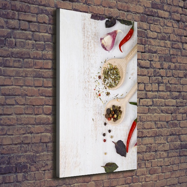 Foto auf leinwand vertikales Gemüse und Gewürze