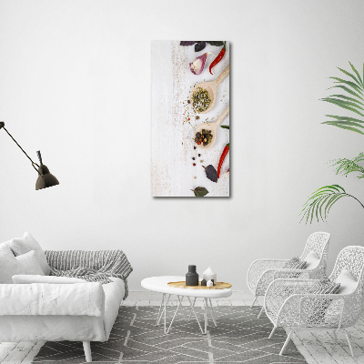 Foto auf leinwand vertikales Gemüse und Gewürze