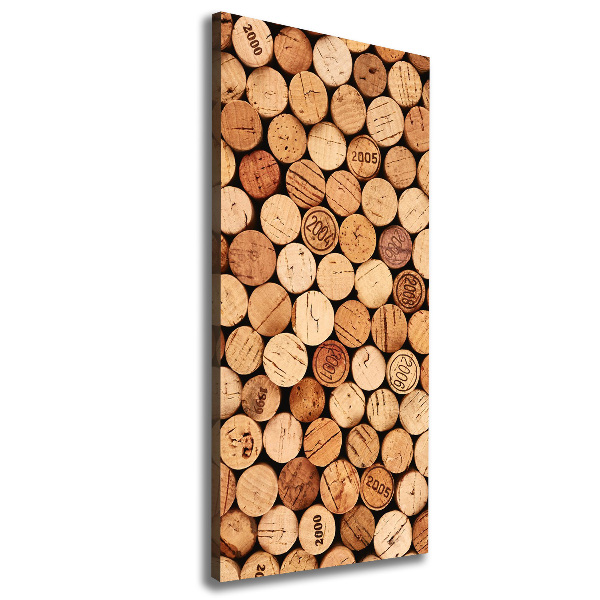Foto leinwand vertikales Weinkorken