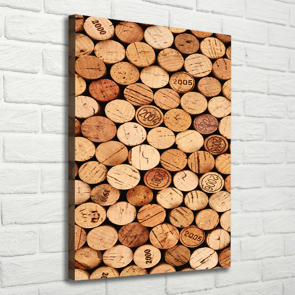 Foto leinwand vertikales Weinkorken
