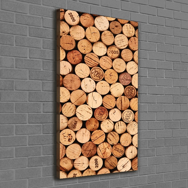 Foto leinwand vertikales Weinkorken