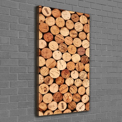 Foto leinwand vertikales Weinkorken