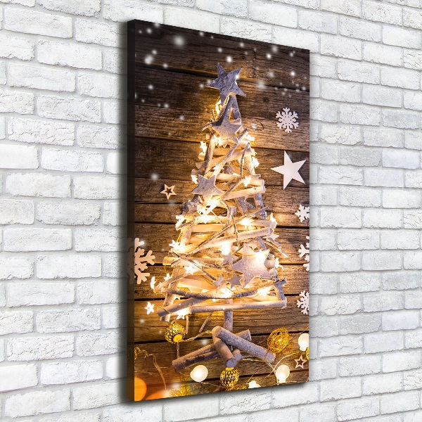 Foto auf leinwand vertikales Leuchtender Weihnachtsbaum