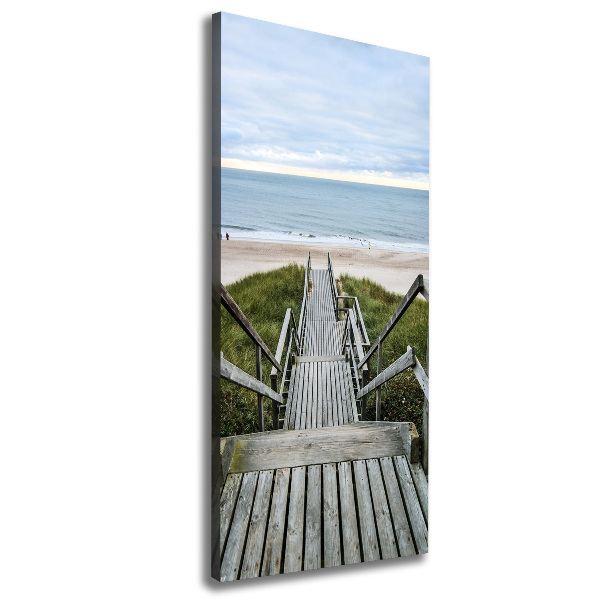 Foto leinwand vertikales Weg zum Strand