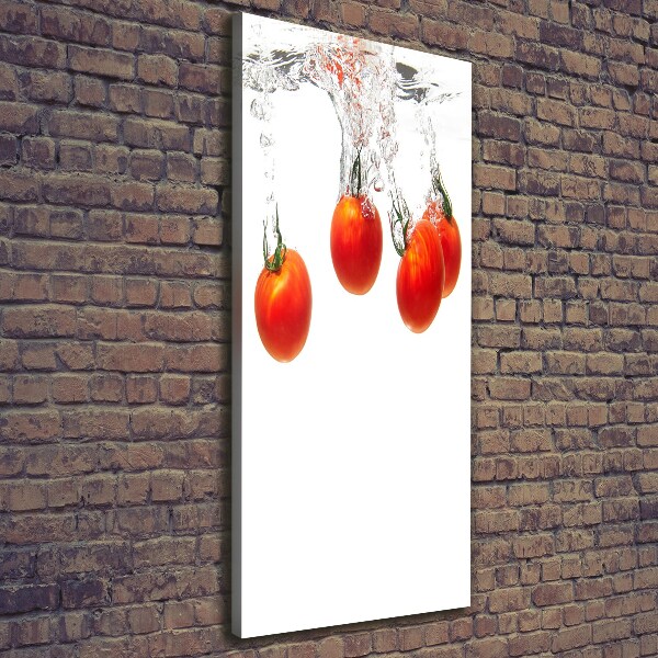 Foto auf leinwand vertikales Tomaten unter Wasser