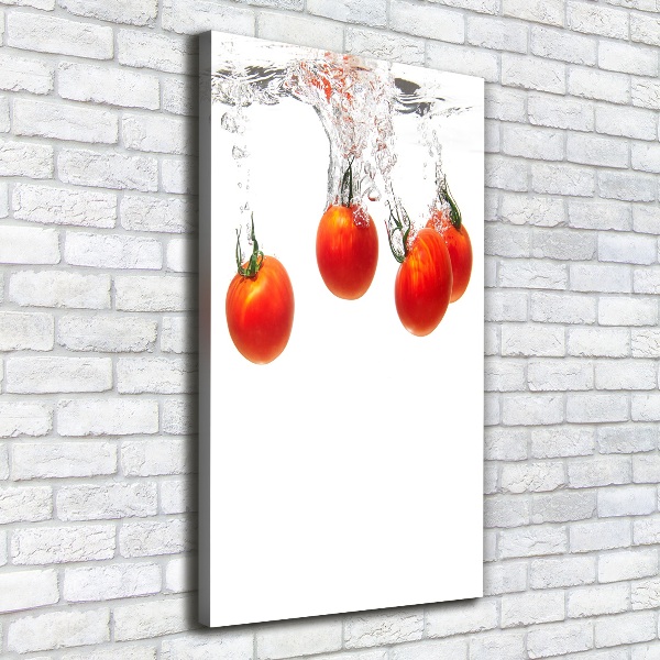 Foto auf leinwand vertikales Tomaten unter Wasser