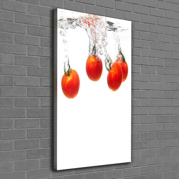 Foto auf leinwand vertikales Tomaten unter Wasser