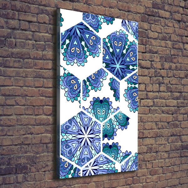 Wandbild vertikales Mandala-Elemente