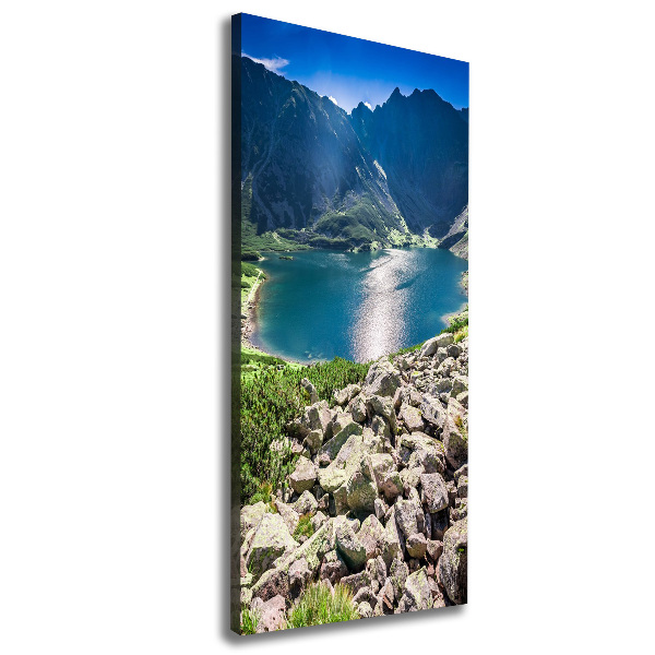 Foto leinwand vertikales Schwarzer Teich, Tatra-Gebirge
