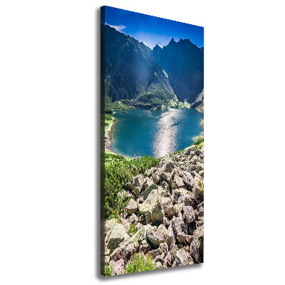 Foto leinwand vertikales Schwarzer Teich, Tatra-Gebirge