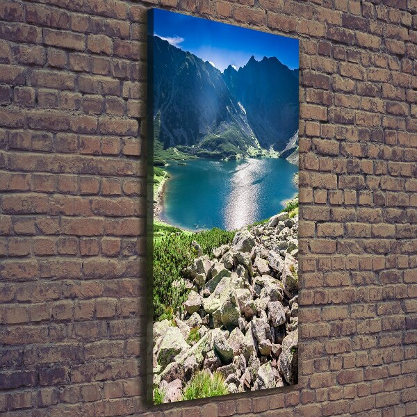 Foto leinwand vertikales Schwarzer Teich, Tatra-Gebirge