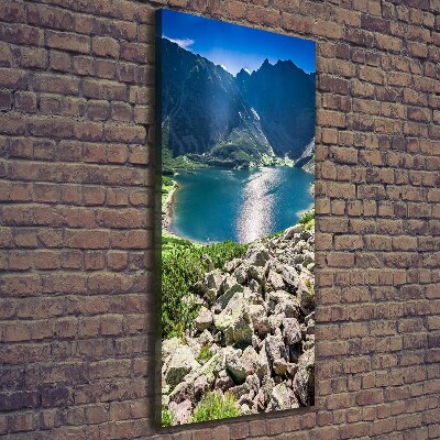 Foto leinwand vertikales Schwarzer Teich, Tatra-Gebirge