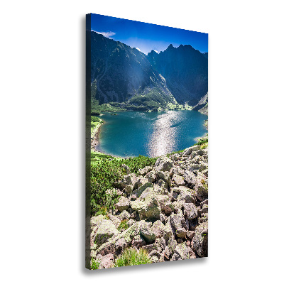 Foto leinwand vertikales Schwarzer Teich, Tatra-Gebirge