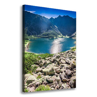 Foto leinwand vertikales Schwarzer Teich, Tatra-Gebirge