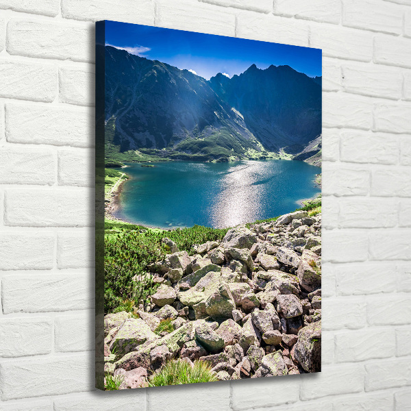Foto leinwand vertikales Schwarzer Teich, Tatra-Gebirge