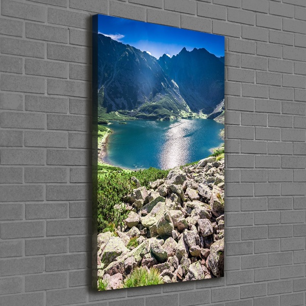 Foto leinwand vertikales Schwarzer Teich, Tatra-Gebirge