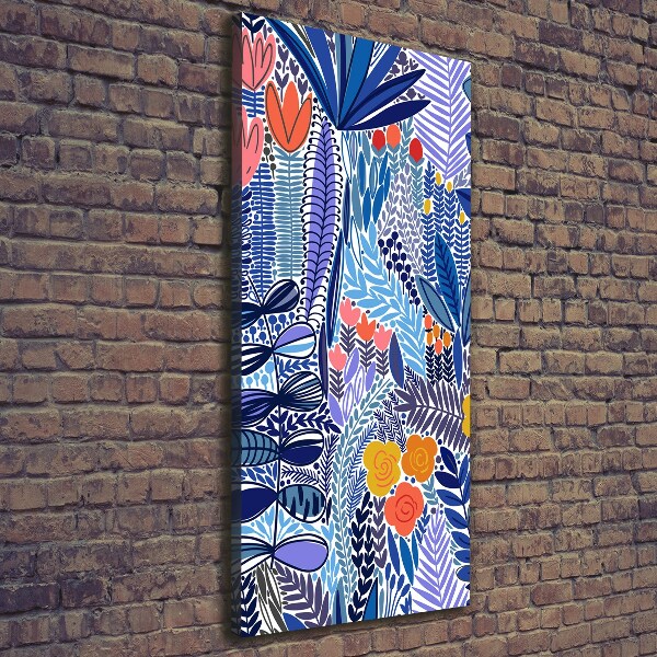 Wandbild vertikales Tropische Blumen