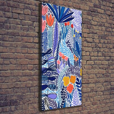 Wandbild vertikales Tropische Blumen