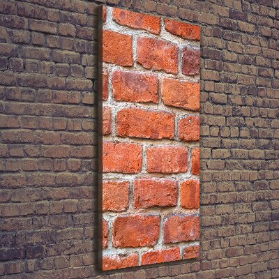 Foto leinwand vertikales Ziegelmauer