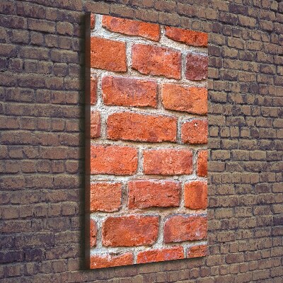 Foto leinwand vertikales Ziegelmauer