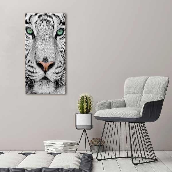 Wandbild vertikales Weißer Tiger
