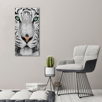 Wandbild vertikales Weißer Tiger