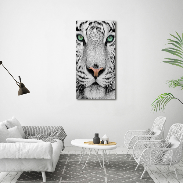 Wandbild vertikales Weißer Tiger