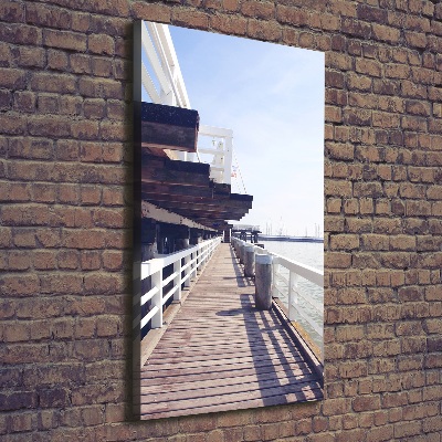 Wandbild vertikales Pier in Sopot