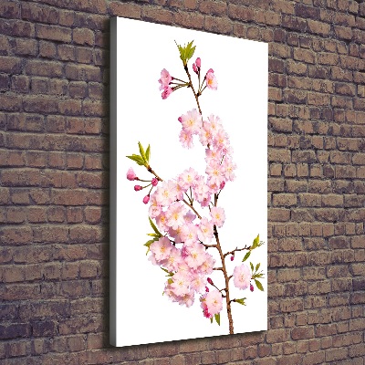 Foto leinwand vertikales Kirschblüten