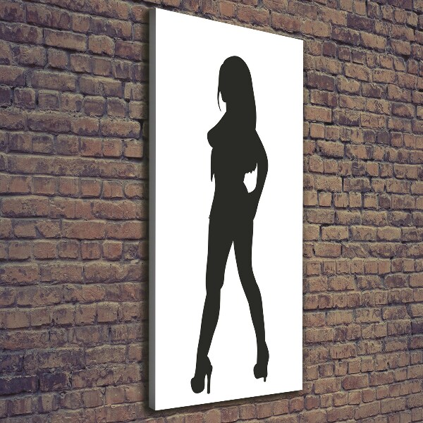 Foto leinwand vertikales Silhouette einer Frau
