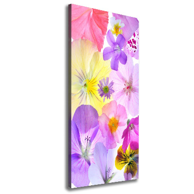 Wandbild vertikales Bunte Blumen