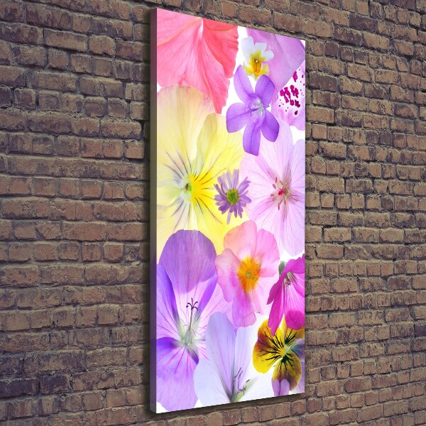 Wandbild vertikales Bunte Blumen