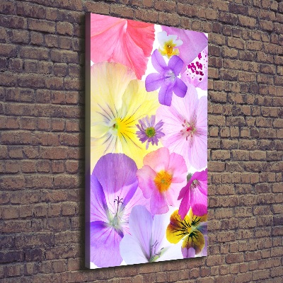 Wandbild vertikales Bunte Blumen