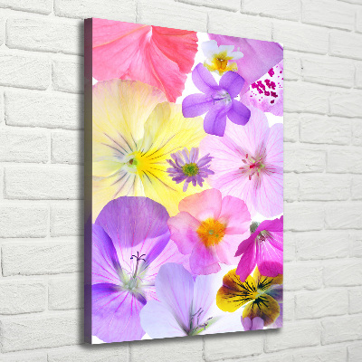 Wandbild vertikales Bunte Blumen