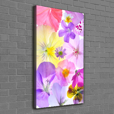 Wandbild vertikales Bunte Blumen
