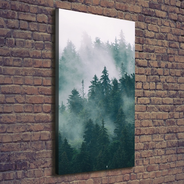 Foto auf leinwand vertikales Nebel über dem Wald