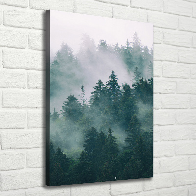 Foto auf leinwand vertikales Nebel über dem Wald