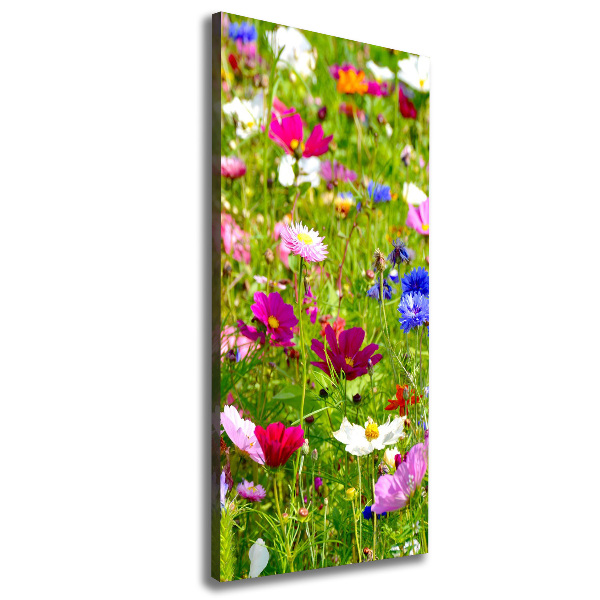 Foto leinwand vertikales Wildblumen
