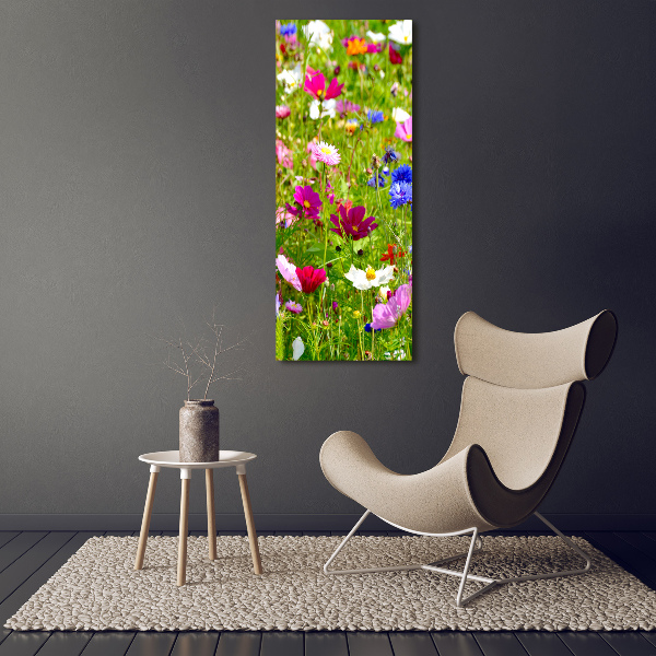 Foto leinwand vertikales Wildblumen