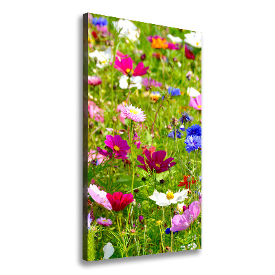 Foto leinwand vertikales Wildblumen