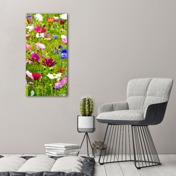 Foto leinwand vertikales Wildblumen