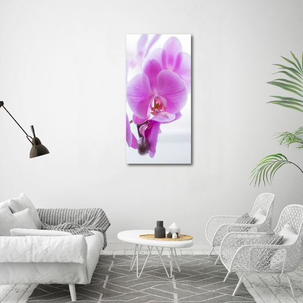 Foto auf leinwand vertikales Rosa Orchidee