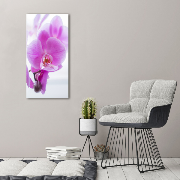 Foto auf leinwand vertikales Rosa Orchidee